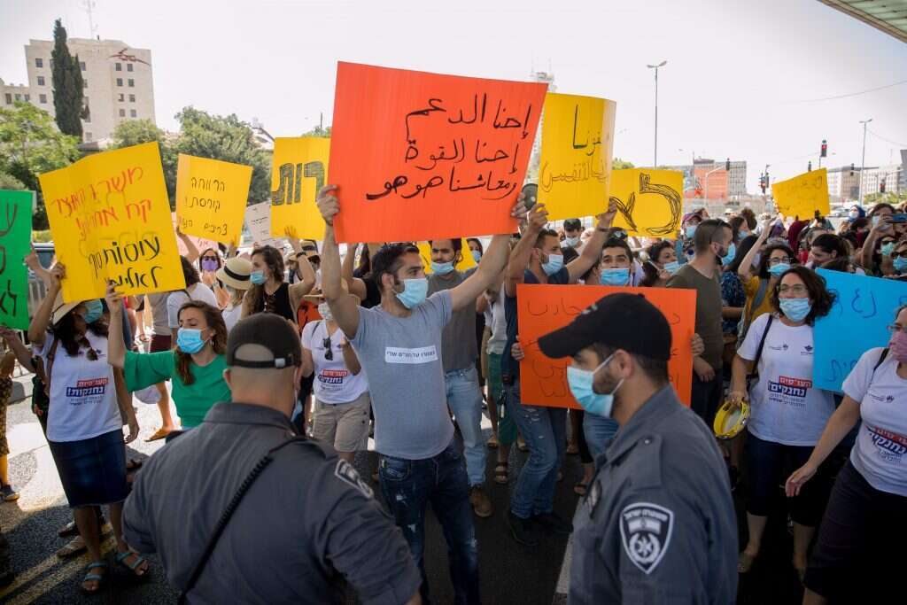 הפגנת העובדים הסוציאליים בירושלים, ארכיון. | יונתן זינדל, פלאש 90
