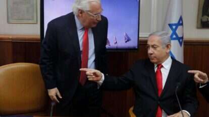 נתניהו ושגריר ארה"ב בישראל דייוויד פרידמן. | AFP