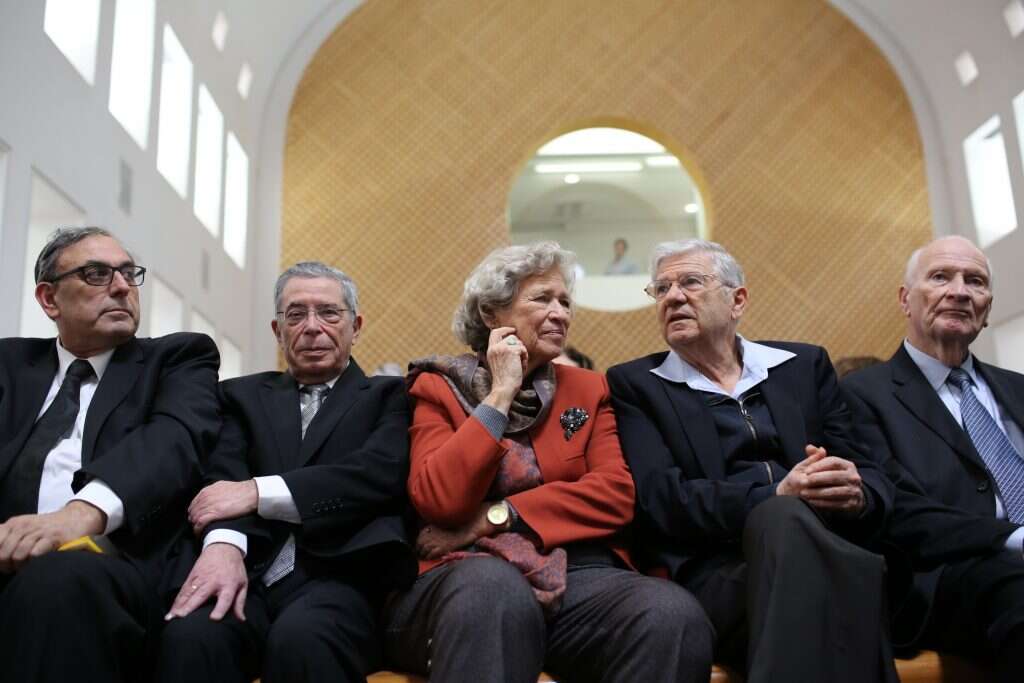 מאיר שמגר ואהרן ברק, 2015. | טלי מאייר