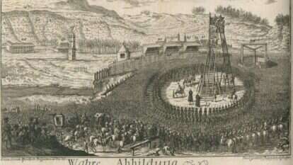 שילם בחייו בשל יהדותו וגם משום שלא ידע את מגבלות הכוח והשררה. הוצאתו להורג של יוסף זיס אופנהיימר ב־ 4 בפברואר 1738 בשערי שטוטגרט. | חריטה מאת לוקאס קונראד פנדזלט ויעקב גוטליב תלוט, ביבליאוטק שטוטגרט, אוספים גרפיים