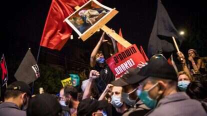 ההפגנה מחוץ למעון ראש הממשלה בירושלים, השבוע. | יונתן זינדל, פלאש 90