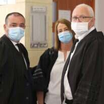 ערכי דין במשפט נתניהו מחוץ לבית המשפט בירושלים. | AFP