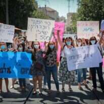הפגנת העובדים הסוציאליים בכיכר ציון בירושלים, 2020. | אורן בן חקון