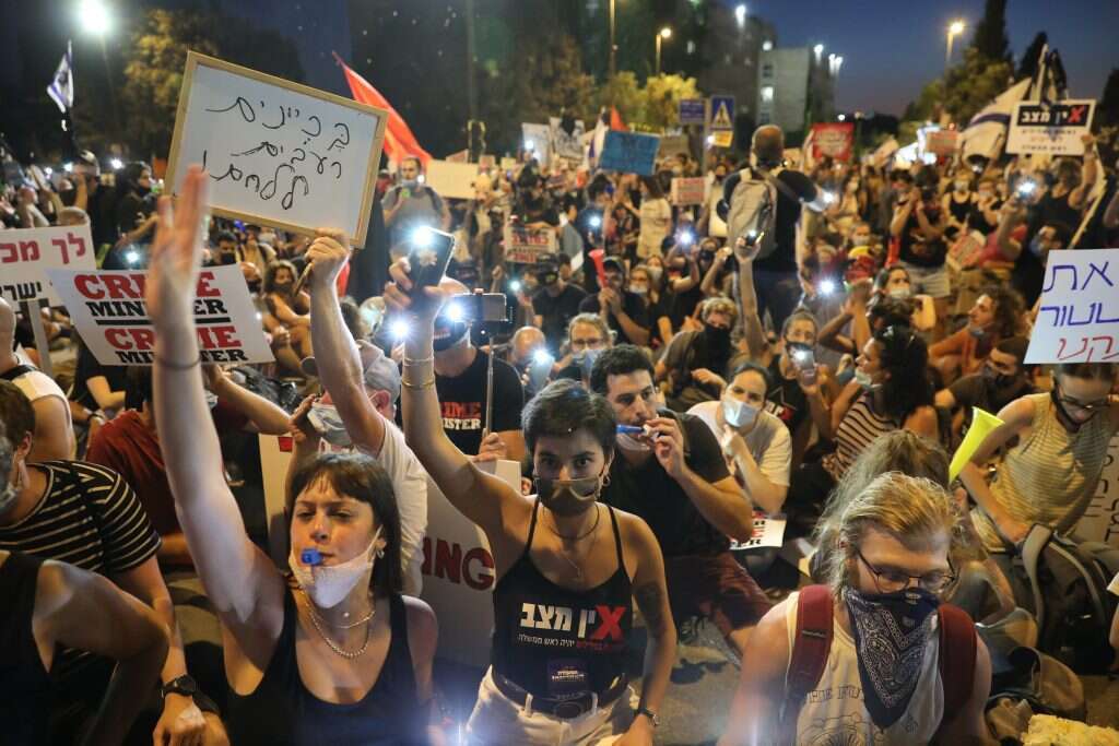 הפגנות נגד ראש הממשלה נתניהו בירושלים. | EPA