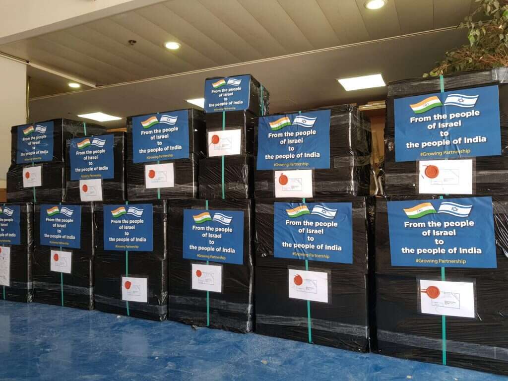 הערכות שנשלחו מישראל להודו. | דוברות משרד החוץ