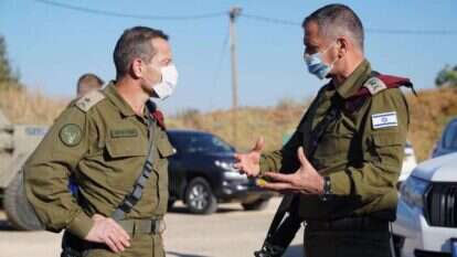 הרמטכ"ל אביב כוכבי עם מפקד פיקוד צפון אמיר ברעם. | דובר צה"ל