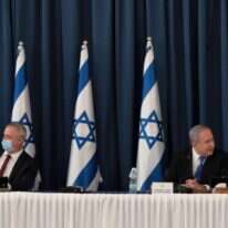 נתניהו וגנץ. | EPA