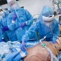 תרגיל טיפול בחולה קורונה קשה בבית חולים רמב"ם. | AFP