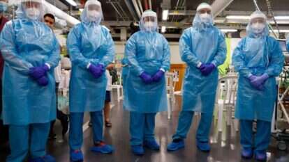 צוותי קורונה בבית חולים. למצולמים אין קשר לכתבה. | AFP