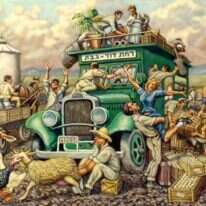 הגורם האנושי משחק תפקיד מרכזי בסיפורים על הקיבוץ. יונתן טל, "האוטו שלנו גדול וירוק", 2016