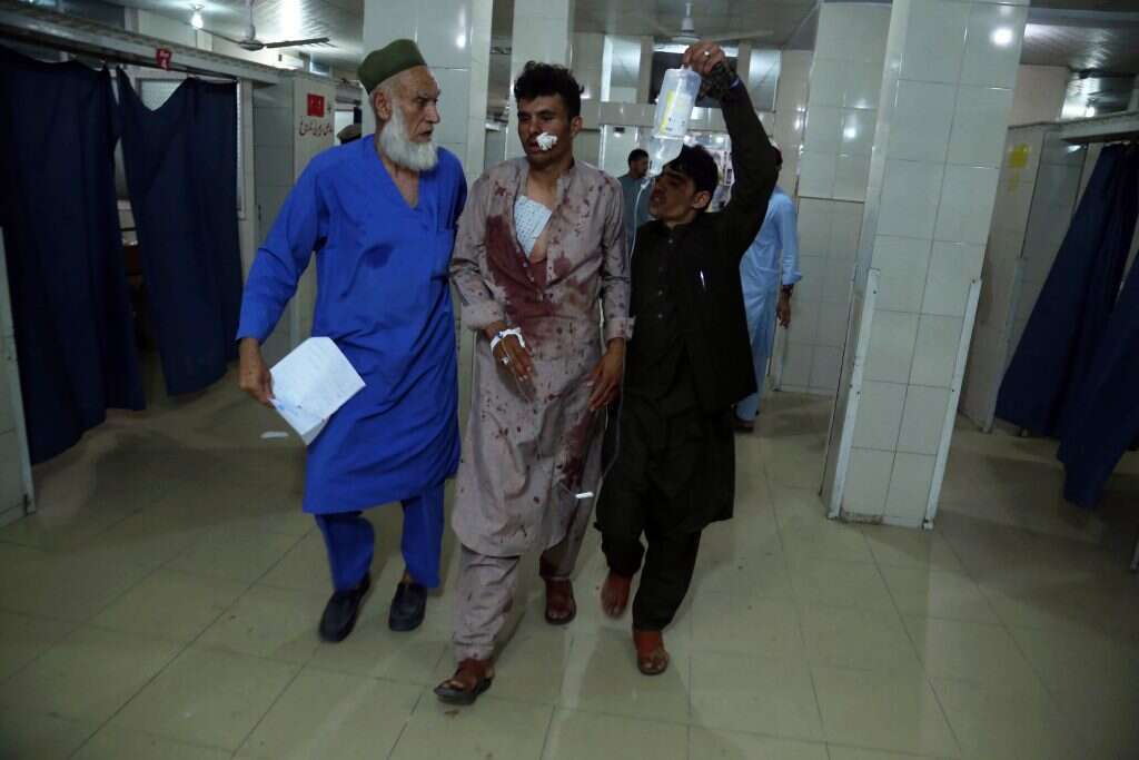 פצוע בתקיפה בבית הכלא באפגניסטן. | EPA