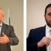 חכ משה ארבל ושר החינוך יואב גלנט. צילומים: יוסי זליגר, אורן בן חקון
