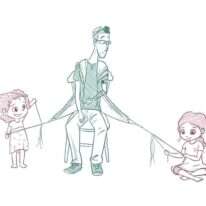 אבא תראה, עשיתי צמה! איור: ינון פתחיה