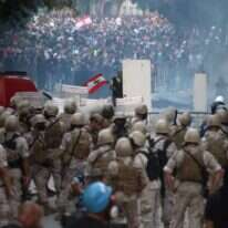 מחאה בלבנון נגד הממשל, אתמול. | EPA