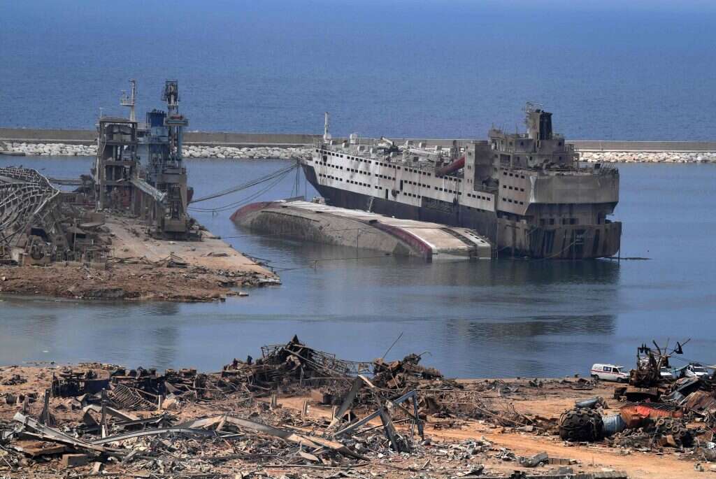 אזור האסון בביירות. | AFP