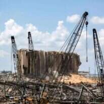 זירת האסון בנמל ביירות. | AFP