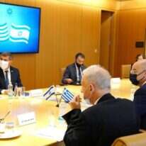 שר החוץ גבי אשכנזי וניקוס דנדיאס שר החוץ היווני. | EPA