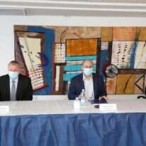 משמאל: היועץ המשפטי לממשלה עו"ד אביחי מנדלבליט, שר המשפטים אבי ניסנקורן וראשת מח"ש עו"ד קרן בר-מנחם. | יוסי זמיר (לע"מ)