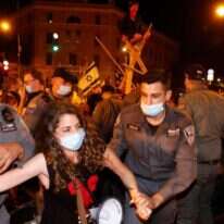 מעצרים בהפגנות בבלפור. | AFP