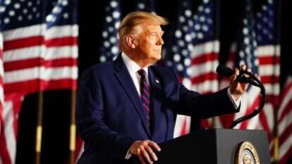 דונלד טראמפ נואם בוועידה. | EPA