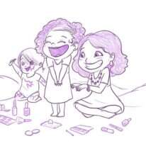 בבית של סבתא. איור: ינון פתחיה