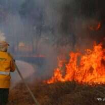 שריפה בשטח מועצת שדות־נגב, בשבוע שעבר. | רפי בביאן