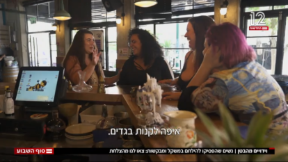 מסך מתוך חדשות סוף השבוע, קשת 12