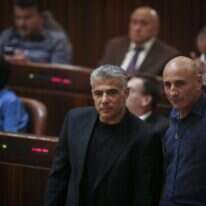 לפיד ושלח בכנסת. | הדס פרוש, פלאש 90