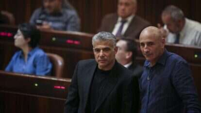 לפיד ושלח בכנסת. | הדס פרוש, פלאש 90