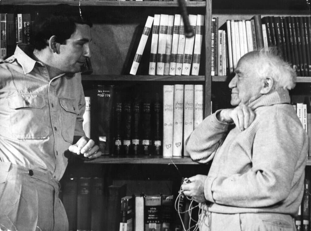 יצחק ביילי מראיין את דוד בן גוריון, 1968. | באדיבות המצולם