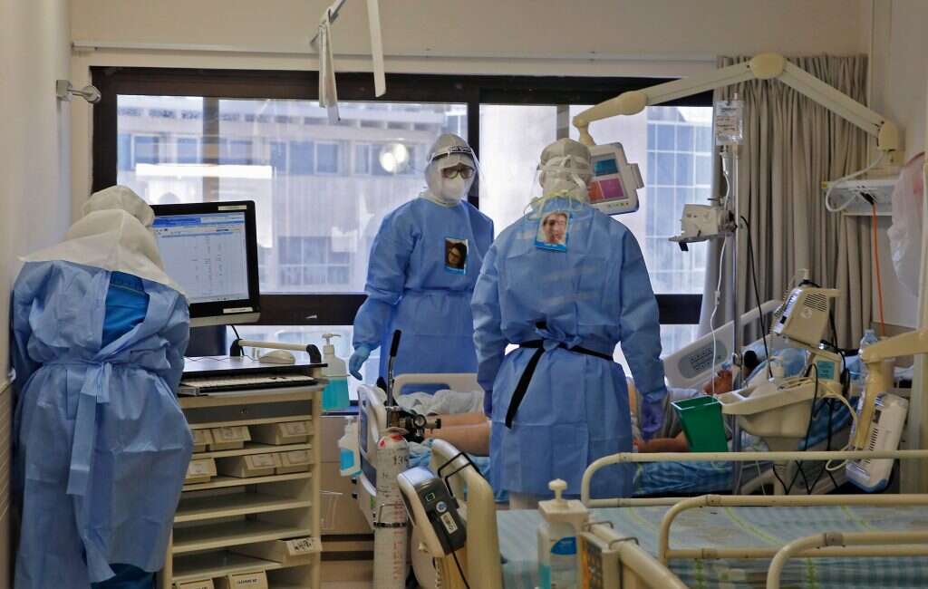 מחלקת קורונה בבית חולים בכפר סבא. | AFP