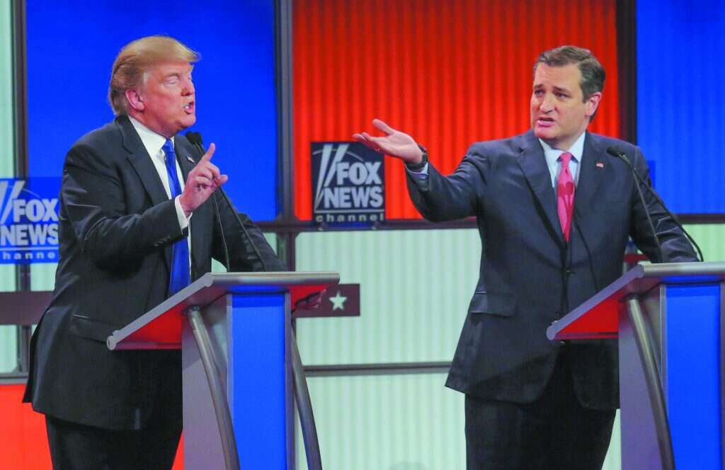 טד קרוז ודונלד טראמפ, 2016. | AFP טד קרוז ודונלד טראמפ, 2016. | AFP