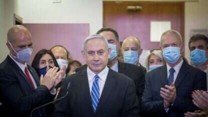 רה"מ נתניהו בבית המשפט. | יונתן זינדל, פלאש 90