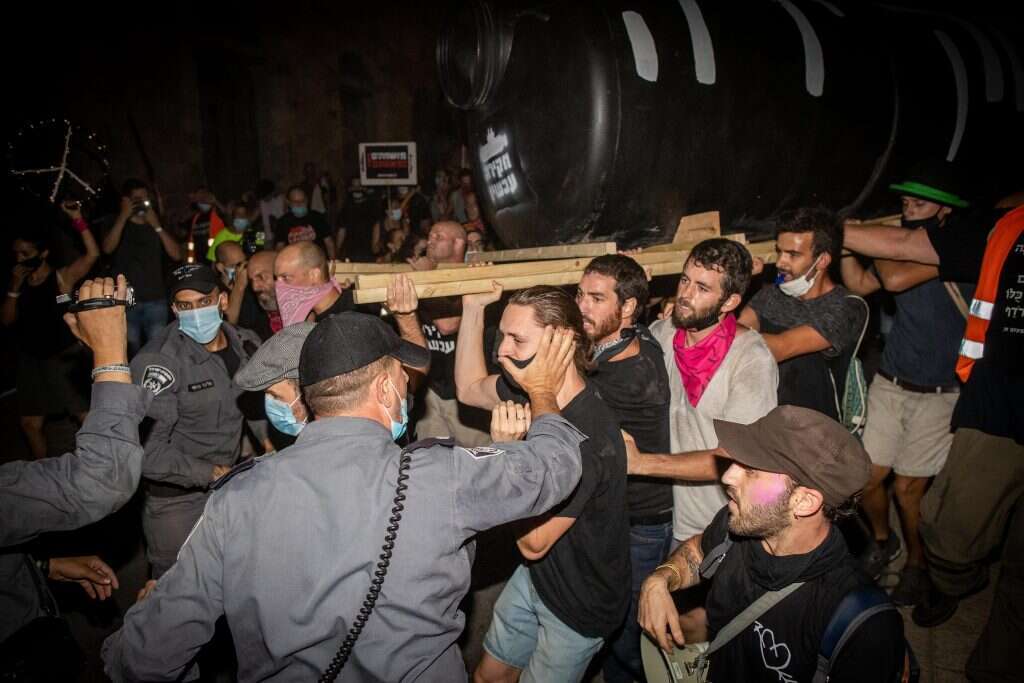 הפגנות בבלפור. | יונתן זינדל, פלאש 90