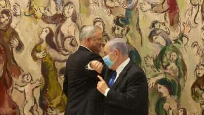 נתניהו וגנץ בכנסת. | אלכס קולומויסקי