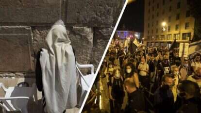 המבקשים להתפלל בציבור בשטחים פתוחים, מקופחים בהשוואה לאלה המעוניינים להפגין. צילומים: EPA