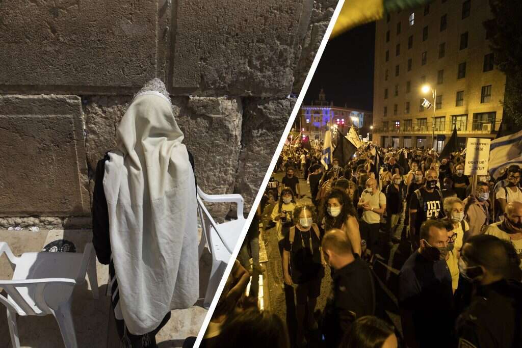 המבקשים להתפלל בציבור בשטחים פתוחים, מקופחים בהשוואה לאלה המעוניינים להפגין. צילומים: EPA