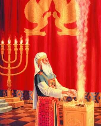 הכהן הגדול ביום הכיפורים. | אדיבות מכון המקדש