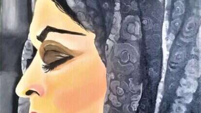 מציאות שונה מחייבת גמישות ודרך חדשה בקשר עם הבורא. זיוה רופא, "נושאת התפילה", שמן על קנבס, 2018