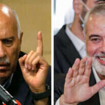 איסמעיל הנייה וג'יבריל רג'וב. צילומים: AFP