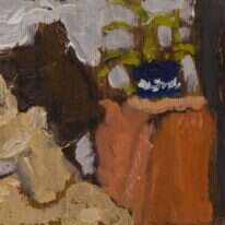 שנים ארוכות תיאבק אדלה על קיומה ועל נישואיה, על כבודה ועל מימוש שאיפותיה. עותה פטנקין, "מודל, עציץ, ווילון". באדיבות גלריה רוטשילד תל אביב