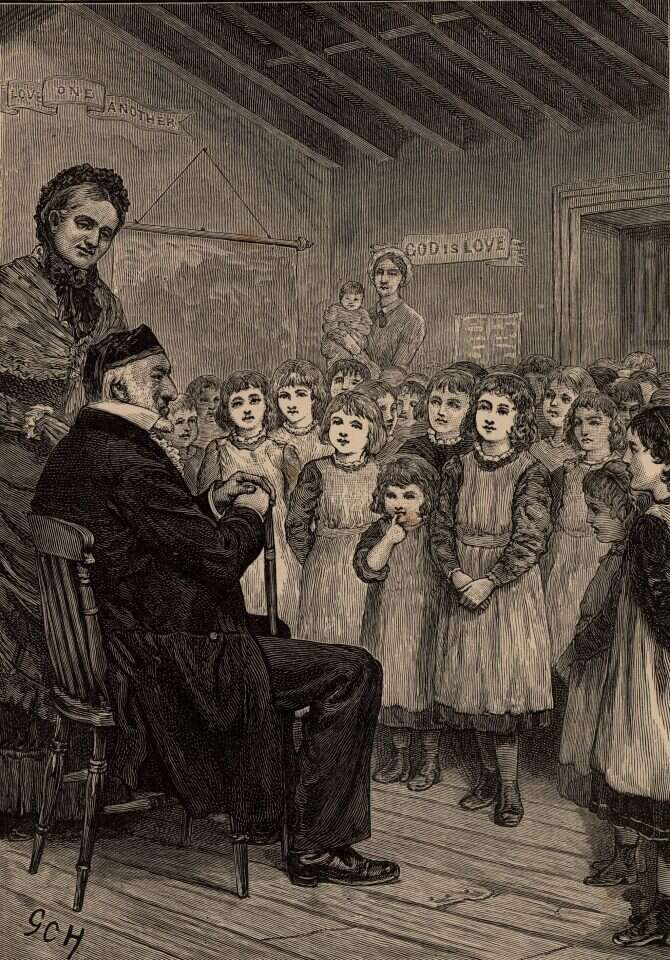 היחלצות למען תפוצות ישראל בעת מצוקה. מונטיפיורי מבקר בבית יתומות באיטליה. | גטי אימג'ס