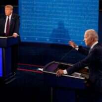 טראמפ וביידן בעימות. | אי.פי.איי