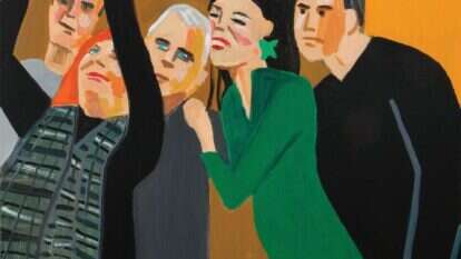 "נראות כל כך מאושרות בתמונה הזאת, טוב שאף אחד לא גילה לנו מה שצפוי בהמשך". עודד זידל, "סלפי 3", 2019. מתוך התערוכה "אנחנו" בבית האמנים ירושלים. | מיכאל עמר