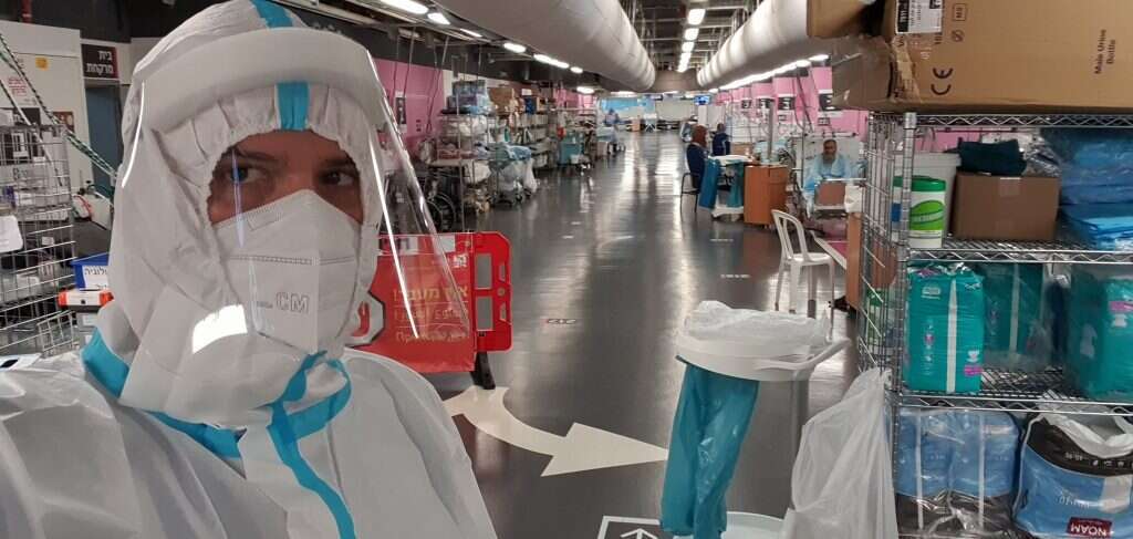 כתבנו יאיר קראוס, בבית החולים התת קרקעי לחולי קורונה