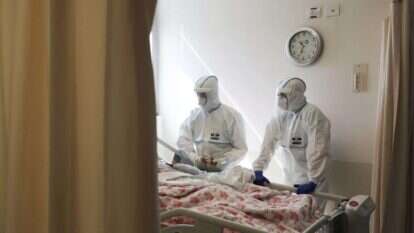 מחלקת קורונה בבי"ח שערי צדק. | EPA