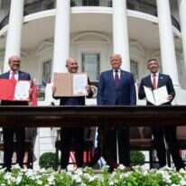 חתימת הסכמי אברהם. | AFP
