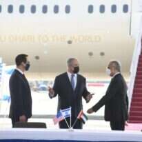 טקס החתימה בנתב"ג. | עמוס בן גרשום, לע"מ