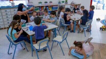 גן חובה שחזר לפעולה בשוהם, השבוע. | AFP