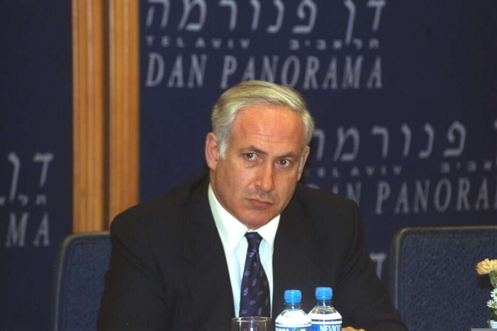 הואשם שעמד מאחורי הקריאות "בוגד" לרבין. נתניהו, 1996. | משה מילנר, לע"מ